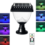 solar gate pillar wall compound stack pathway waterproof outdoor garden led light solar led lights